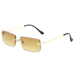 New Square Frameless Trimming Sunglasses