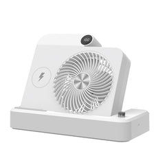 Desktop Mobile Phone Wireless Charging Display Folding Fan