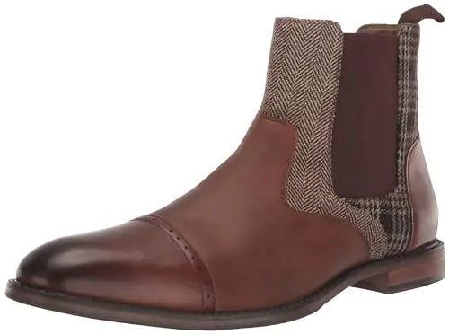 Stacy Adams Mens Finney Cap Toe Chelsea Boot Brown Multi 11