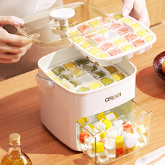 Large Capacity Ice Storage Household Food Grade Pressing Ice Cube Mold Ice Maker