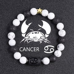 White-barked Pine Volcanic Rock String Beads And Round All-match Bracelet Beads