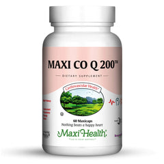 Maxi Health CO Q10 200mg - Coenzyme Q10 Supplement - Heart Health - 60 Capsules - Kosher