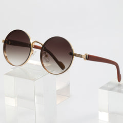 Retro Round Punk Sunglasses