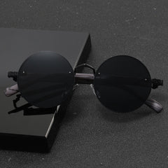Retro Round Punk Sunglasses
