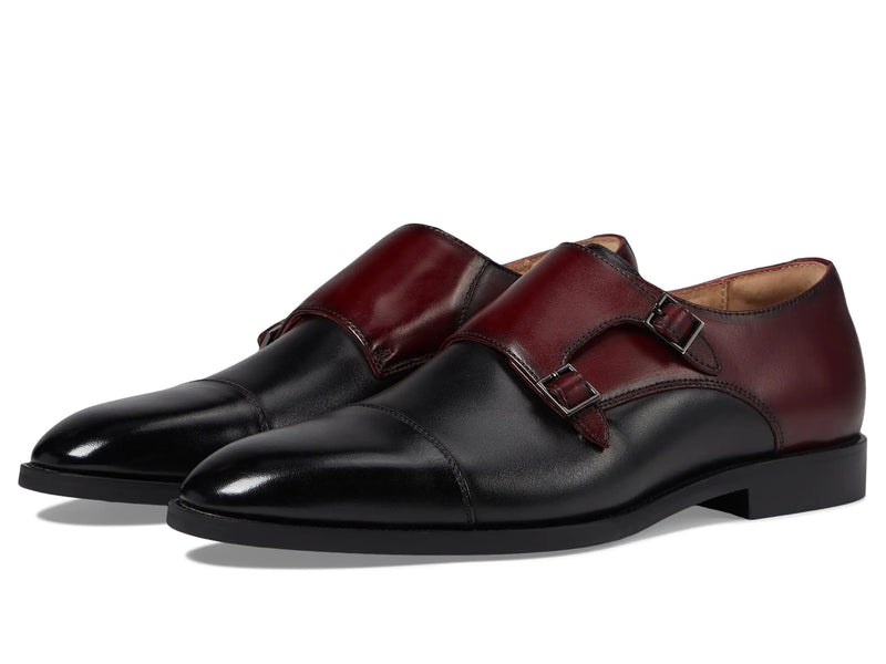 Stacy Adams Mens Raythorne Cap Toe Double Monk Strap Loafer Black Multi 11