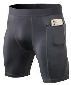 WRAGCFM Mens Compression Shorts with Pockets Running Workout Athletic Active Underwear Shorts