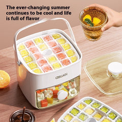 Large Capacity Ice Storage Household Food Grade Pressing Ice Cube Mold Ice Maker