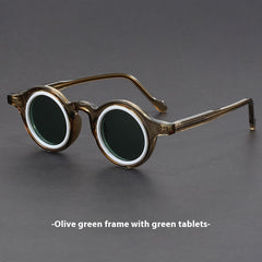 Retro Handmade Tofu Pudding-frame Sunglasses Women's Retro Thick-frame Sunglasses