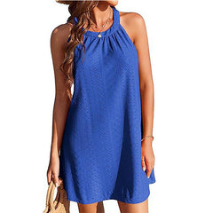 Women's Halter Sleeveless Vest Beach Dress