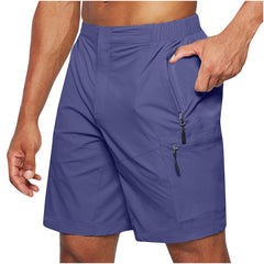 Men's Casual Elastic Waist Strap Summer Shorts Casual Fit Fashion Outdoor Long Shorts For Men Knee-Length Straight Leg Pants Shorts