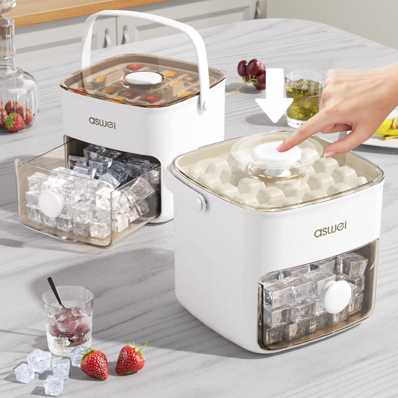 Large Capacity Ice Storage Household Food Grade Pressing Ice Cube Mold Ice Maker