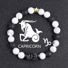 White-barked Pine Volcanic Rock String Beads And Round All-match Bracelet Beads