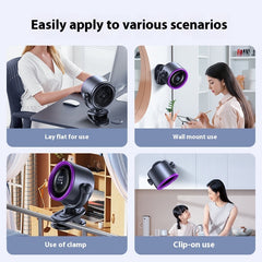 Desktop Clip Fan Digital Display Screen Wall-mounted Usb Rechargeable