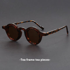 Retro Handmade Tofu Pudding-frame Sunglasses Women's Retro Thick-frame Sunglasses