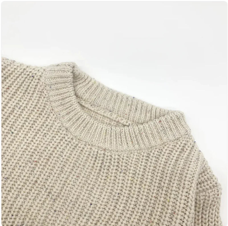 Kids' Cotton Long Sleeve Pullover Sweater