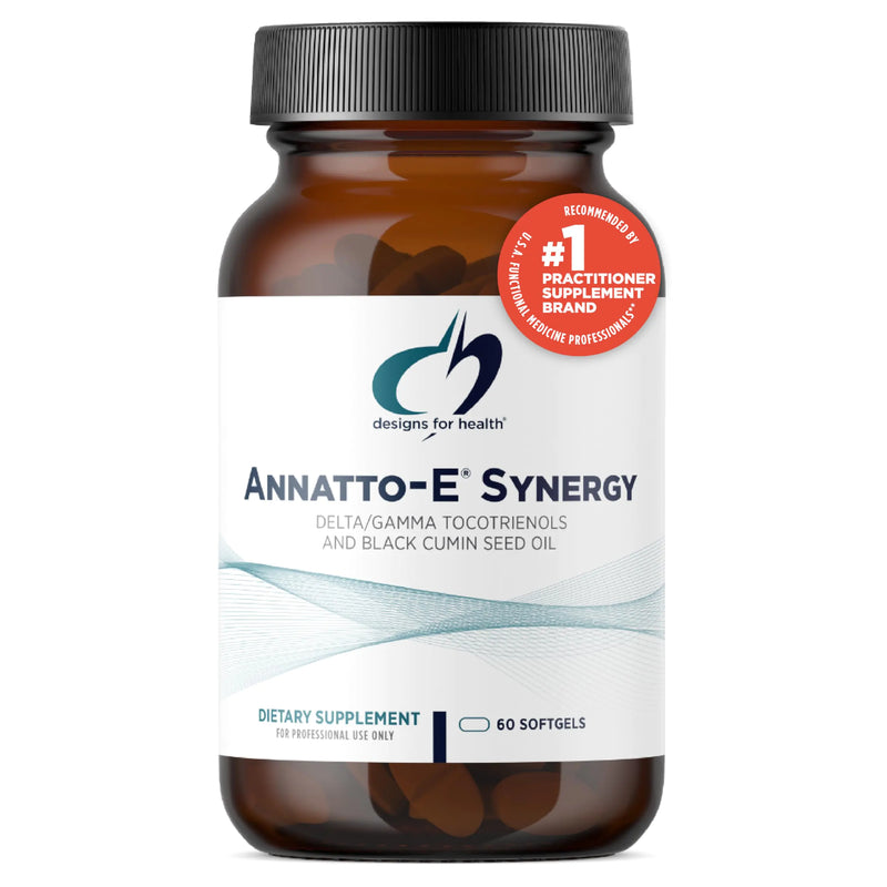 Designs for Health Annatto Tocotrienols with Black Cumin Seed Oil - Annatto-E Synergy Groundbreaking Vitamin E Supplement Antioxidant Support with Gamma + Delta Tocotrienols (60 Softgels)