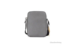 Burberry Thornton Small Grey Embossed Leather Crossbody Handbag
